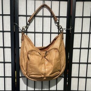Liebeskind Berlin Camel Color Large Leather Hobo Bag Shoulder or Handbag